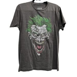 DC Comics Thrashed Gray Joker tee sz S